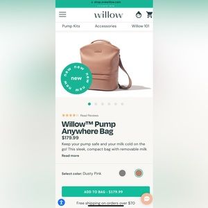 Willow pump anywhere bag